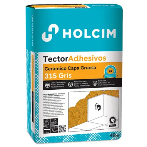 Tector Adhesivos cerámico capa gruesa 315 gris